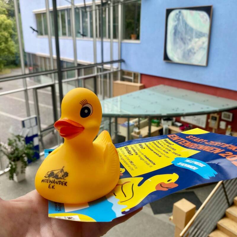 Ente im Rathaus