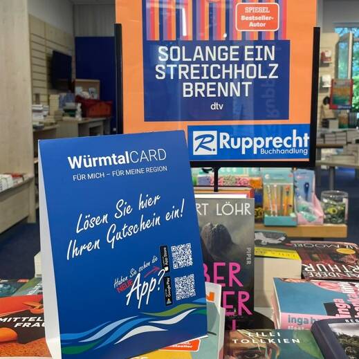 Die Buchhandlung Rupprecht ist neuer Partner der WürmtalCARD