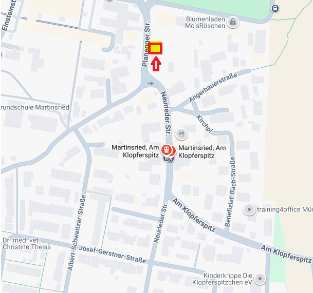 Haltestelle Am Klopferspitz Verlegung nach Planegger Straße 5