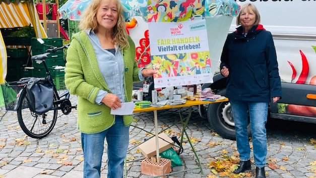 Faire Woche 2025 Infostand Planegger Wochenmarkt
